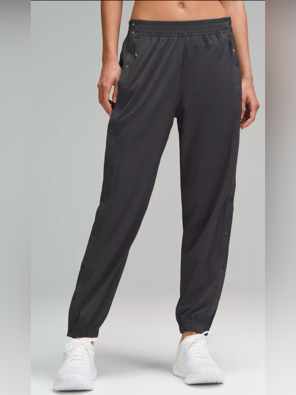 176. Lululemon size 14 Tear Away Mid Rise Track Pant Gray 14 - Picture 2 of 13